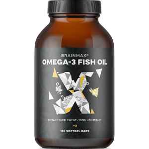 BrainMax Omega-3 Fish Oil®, 180 softgel kapslí