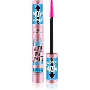 essence lash WITHOUT LIMITS WATERPROOF objemová a prodlužující řasenka voděodolná odstín 03 Black Waterproof 13 ml