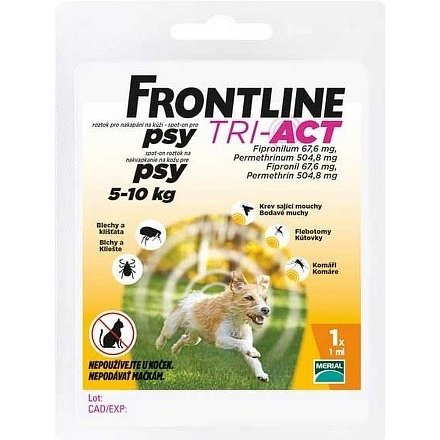 Frontline Tri-Act Spot On pro psy 5-10kg