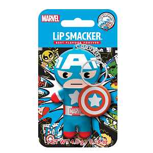 Lip Smacker Marvel Super Hero Lip Balm - Captain Americana balzám na rty a klíčenka  4 g