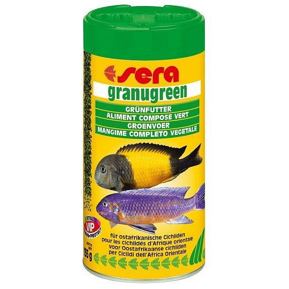 Sera krmivo pro býložravé cichlidy Granugreen 250ml