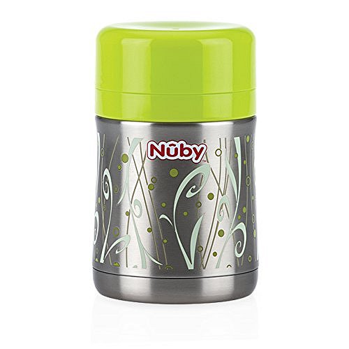 NUBY Termoska nerezová s lžičkou 450ml 4m+