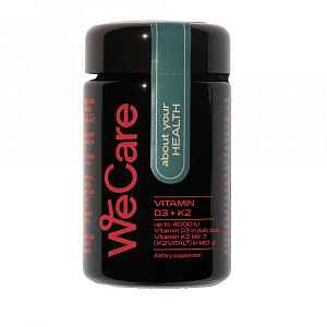 WeCare about your HEALTH vitamin D3+K2 120 kapslí
