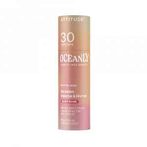 ATTITUDE Oceanly Tónující balzám na rty SPF30 Baby Rose 8,5 g