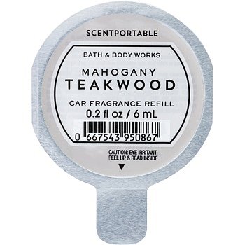 Bath & Body Works Mahogany Teakwood vůně do auta náhradní náplň 6 ml