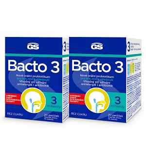 GS Bacto 3 pastilek 20 - balení 2 ks