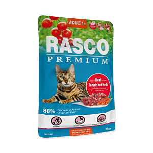 Rasco Premium Adult hovězí s rajčaty a bylinkami kapsička 85 g