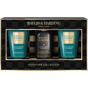 Baylis & Harding Black Pepper & Ginseng dárková sada na obličej, tělo a vlasy pro muže