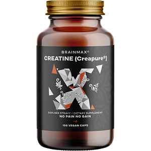 BrainMax Creatine® Creapure®, kreatin monohydrát, 875 mg, 100 rostlinných kapslí