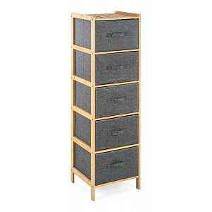 G21 Bambusový regál s 5 košíky