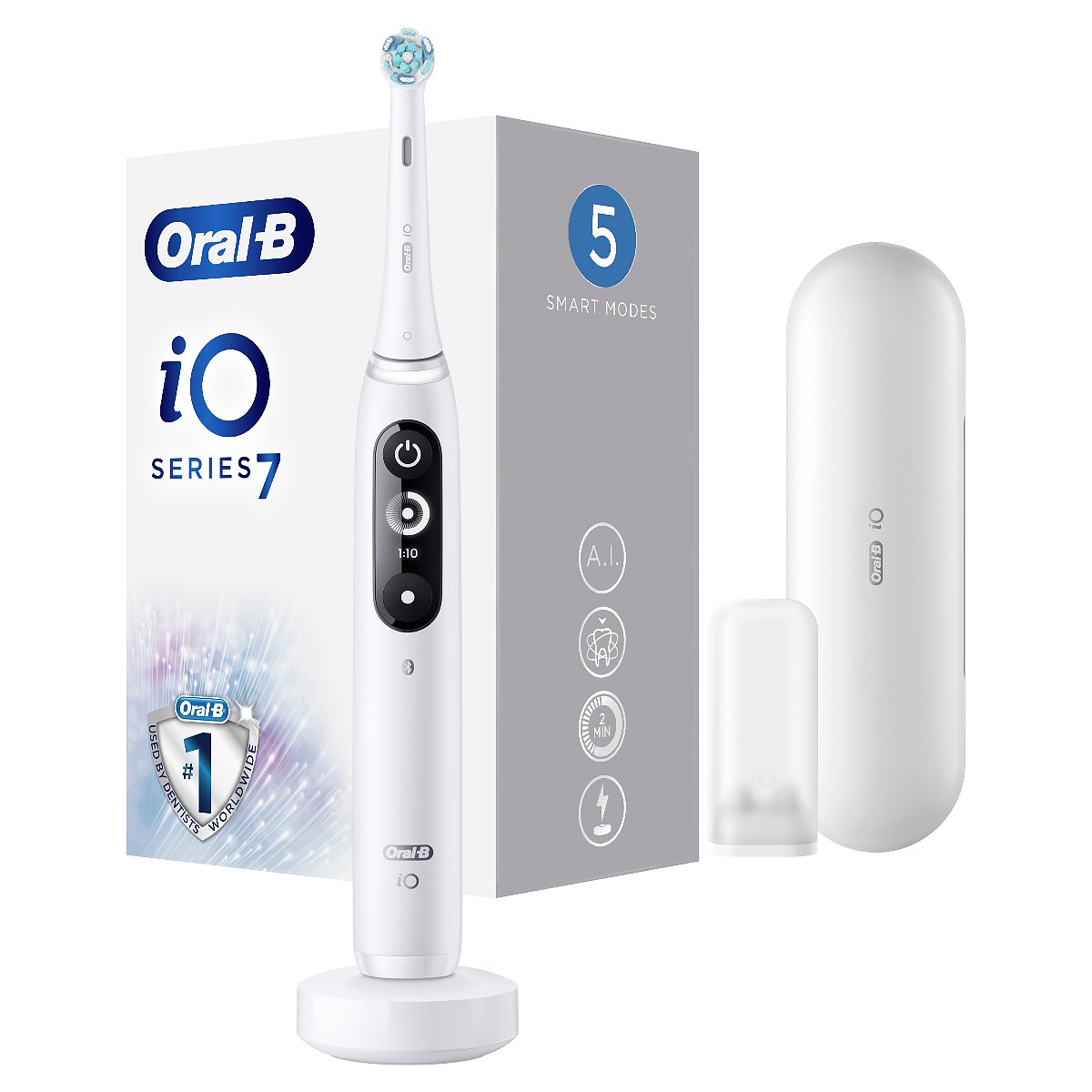 Oral-B iO7 Series White Alabaster elektrický zubní kartáček