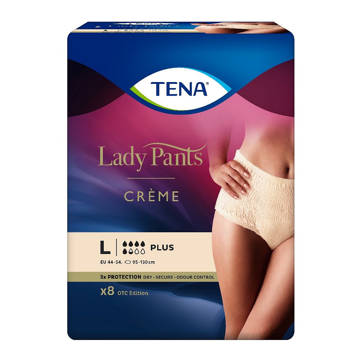 Tena Lady Pants Plus Creme Large inkontinenční kalhotky 8 ks