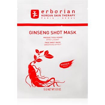 Erborian Ginseng Shot Mask plátýnková maska s vyhlazujícím efektem  15 g