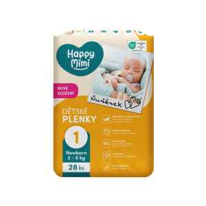 Happy Mimi dětské plenky 1 Newborn (2-5 kg), 28 ks