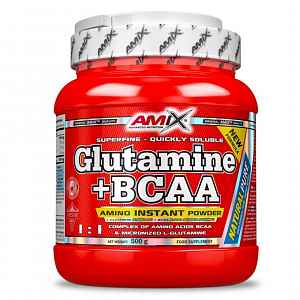 AMIX L-Glutamine + BCAA - powder, Natural, 500g