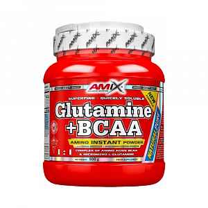 AMIX L-Glutamine + BCAA - powder, Natural, 500g