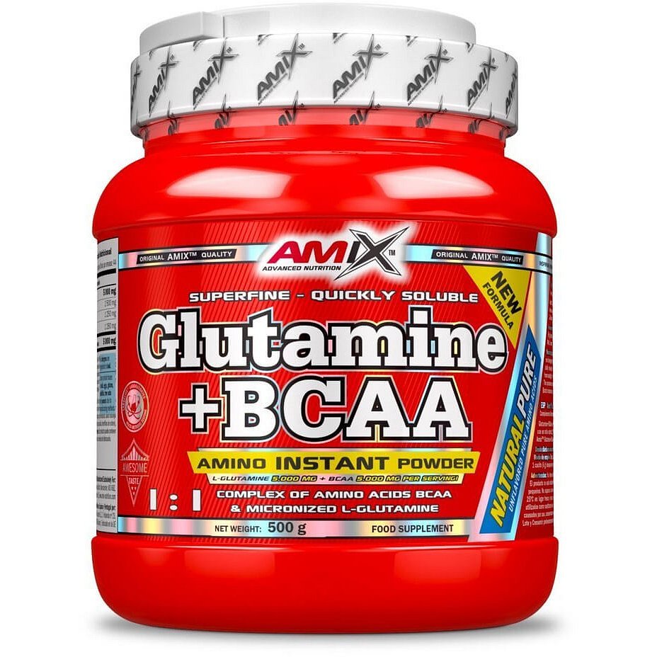 AMIX L-Glutamine + BCAA - powder, Natural, 500g