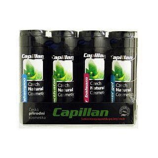 Capillan S 4x200 ml aktivátor 200 ml šampon pro všechny druhy vlasů 200 ml balzám 200 ml sprchový gel 200 ml dárková sada