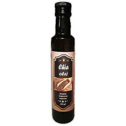 Chia olej extra panenský 250ml Sklo