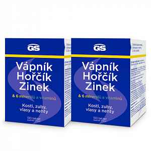 GS Vápník Hořčík Zinek tbl.130 - balení 2 ks