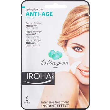 Iroha Anti - Age Collagen protivrásková maska na okolí očí a rtů 3 x 2 ks