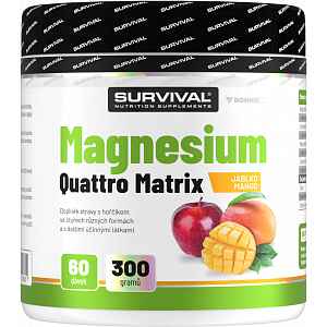 Survival Magnesium Quattro Matrix 300 g jablko-mango