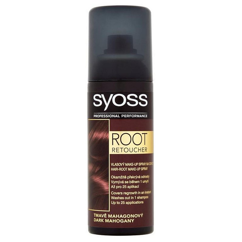 Syoss Root Retoucher korektor odrostlých vlasů tmavě mahagonový 120ml