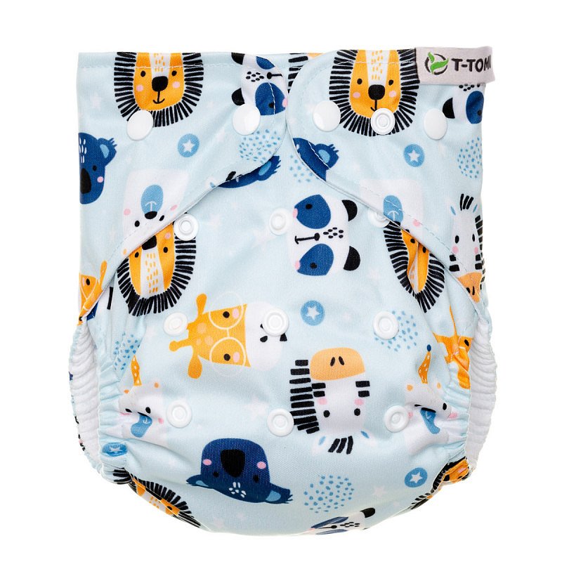 T-TOMI Kalhotková plena AIO - přebalovací set patentky, animals