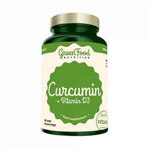 GreenFood Nutrition Curcumin + Vitamin D3 90kapslí