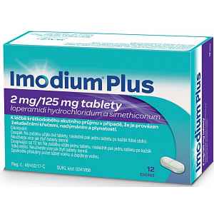 IMODIUM PLUS 2MG/125MG TBL NOB 12