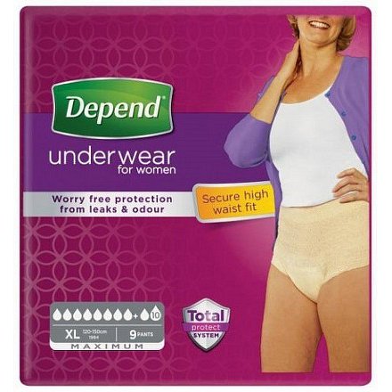 Inkont.kalh.abs.DEPEND Maximum XL pro ženy 9ks