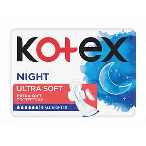 Kotex Ultra Soft Night vložky 6 ks