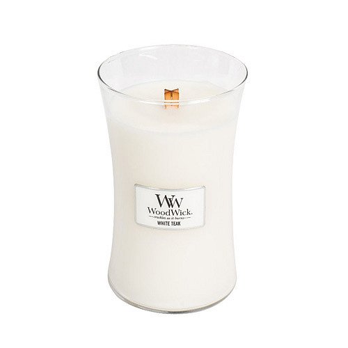 WoodWick vonná svíčka váza White Teak  609,5 g