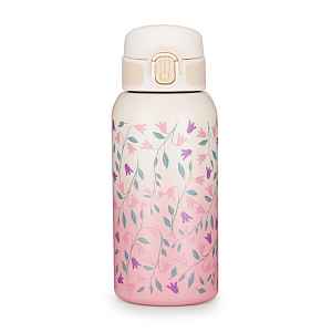 PETITE&MARS Láhev nerezová termo s náustkem 500 ml Delicate Flowers 36m+