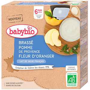 Babybio Brassé jablko pomerančový květ 4x85g