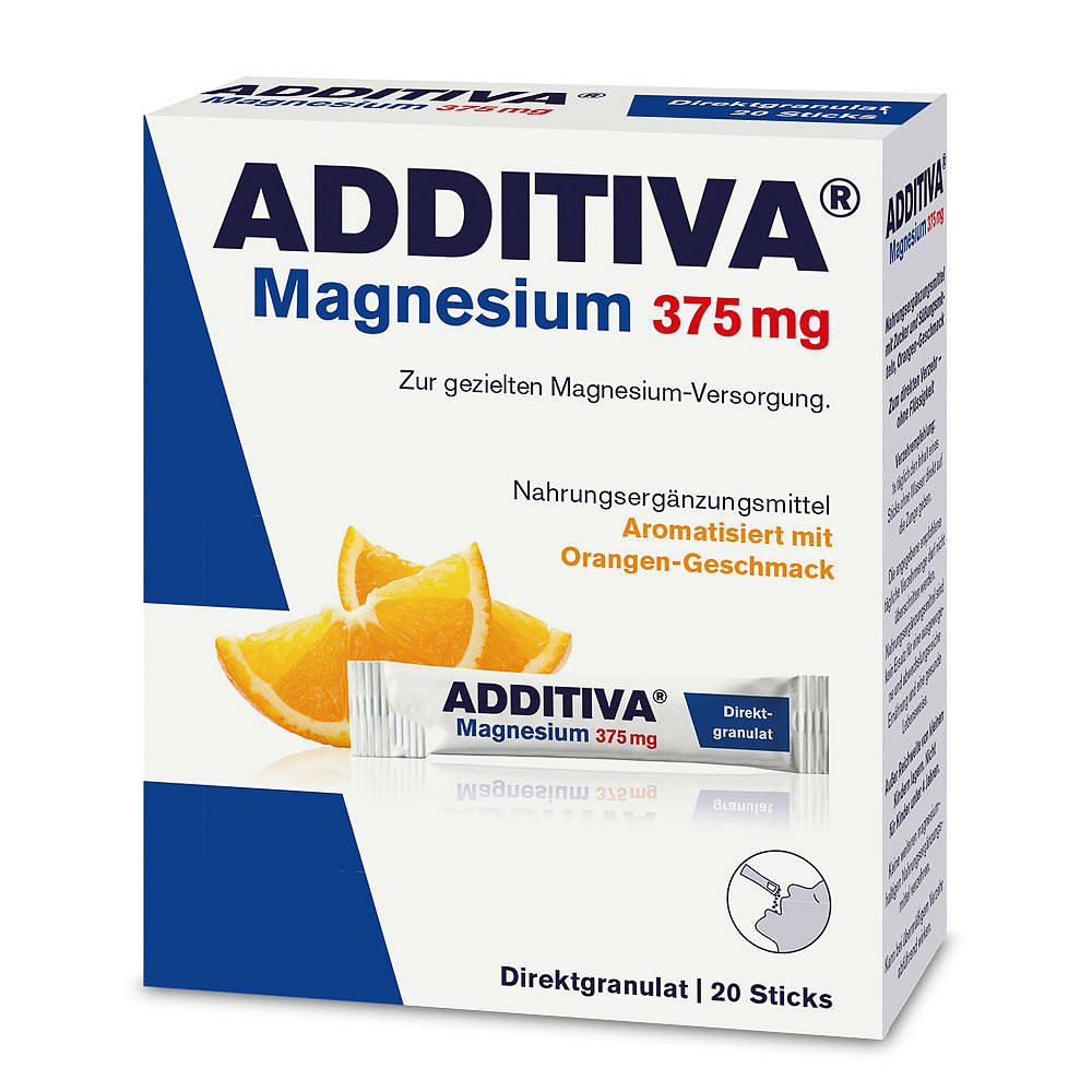 ADDITIVA Magnesium 375 mg Direct pomeranč 20 sáčků