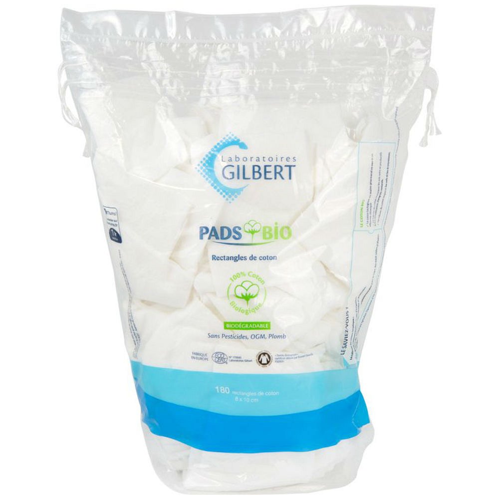 GILBERT Vatové tamponky Bio 180 ks (8x10cm)
