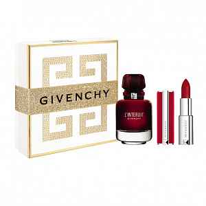 Givenchy L'Interdit Rouge dárkový set dámská  (EDP Rouge 50 ml + rtěnka odstín 37 3,4 g)