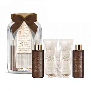 Grace Cole Dárková sada péče o tělo ve skleněné dóze Vanilka 5 ks