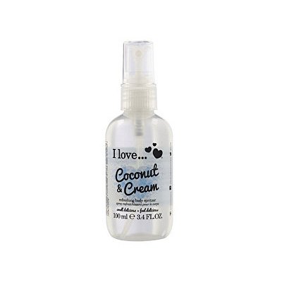 I Love Coconut & Cream osvěžující tělový sprej s vůní kokosu a sametového krému 100 ml
