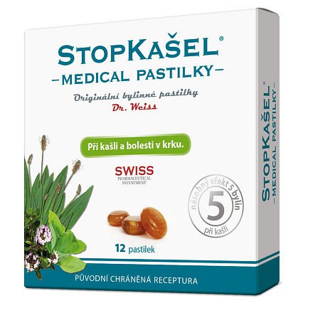 STOPKAŠEL Medical pastilky Dr.Weiss 12 pastilek