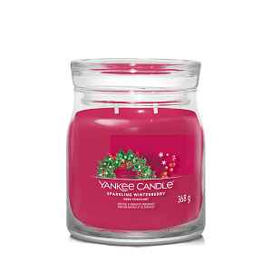 YANKEE CANDLE Signature Vonná svíčka střední 2 knoty Sparkling Winterberry 368 g
