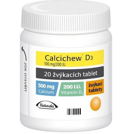 Calcichew D3 20 žvýkacích tablet