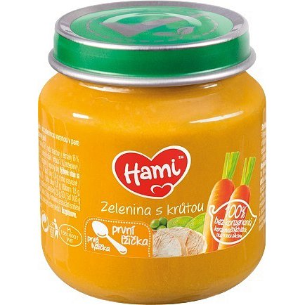 Hami první lžička zelenina s krůtou 125g 4M