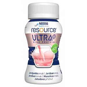 RESOURCE ULTRA + HIGH PROTEIN JAHODOVÁ PŘÍCHUŤ POR SOL 4X125ML