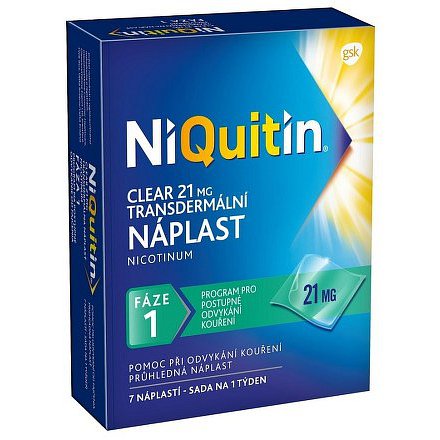 NiQuitin Clear náplast 21 mg 7 ks