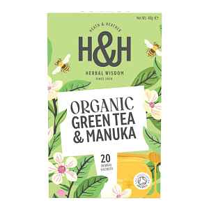 H&H Zelený čaj s medem Manuka BIO 20x2g