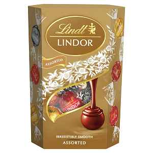 Lindor Mléčná, bílá a hořká čokoláda s jemnou krémovou náplní 137 g