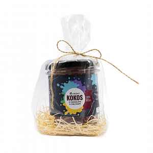 Lyopotraviny BIO Pečený kokos s mandlemi a lyofilizovanými malinami, 100 g, dárkové balení