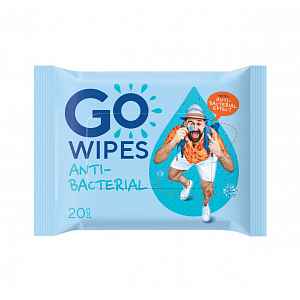 GoWipes Osvěžující vlhčené ubrousky s antibakteriálním účinkem Plastic Free 20 ks